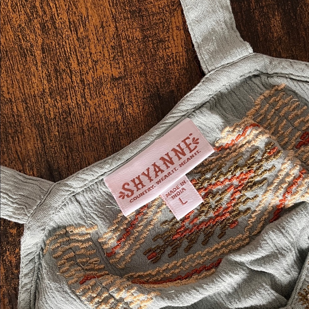 Shyanne Gray Embroidered Tank